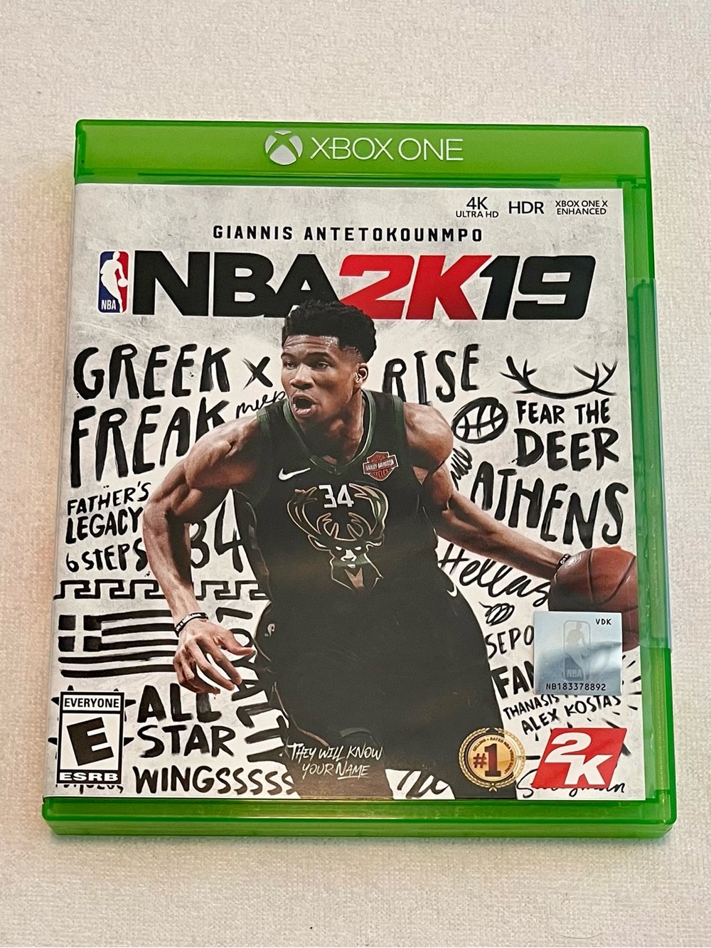 New XBOX ONE NBA 2K19 Basketball Video Game GIANNIS ANTETOKOUNMPO